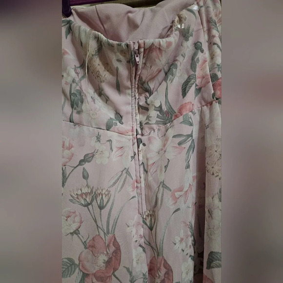 Speechless Pastel floral chiffon strapless maxi dress. Size small NWT - Picture 4 of 10
